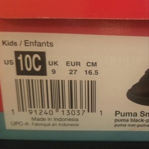 Black Puma 10c kids sneakers